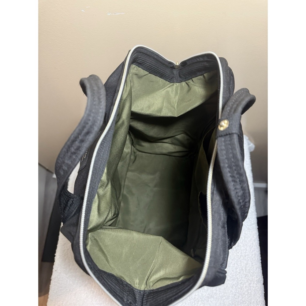 anello Black Backpack Zipper Closure Inner & Outer Pockets Adjustable Strap - Picture 4 of 4